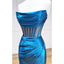 Elegant Satin Illusion Straight Neck Side Slit Mermaid Long Bridesmaid Dresses Online, BG628