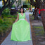 Elegant V-neck Sleeveless A-line Lime Green Bridesmaid Dresses Online, BG466