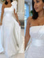 Sparkly Mermaid One Shoulder Sleeveless White Sequins Long Evening Prom Dress, OL183