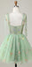 Elegant Spaghetti Straps A-line Short Tulle Homecoming Dresses Online, HD0738