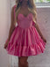 Elegant Straps A-line Satin Azalea Short Homecoming Dresses Online, HD0665