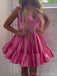 Elegant Straps A-line Satin Azalea Short Homecoming Dresses Online, HD0665