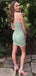 Elegant Spaghetti Straps Mermaid V-neck Short Homecoming Dresses Online, HD0756