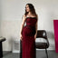 Elegant Spaghetti Straps Mermaid Tulle Black Red Long Bridesmaid Dresses Online, BG806