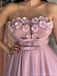 Elegant Spaghetti Straps A-line Tulle Applique Flowers Short Champagne Homecoming Dresses Online, HD0700