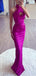 Elegant Satin Halter Sleeveless Mermaid Long Bridesmaid Dresses Online, BG635