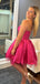 Elegant Sweetheart A-line Satin Short Homecoming Dresses Online, HD0763