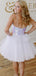 Sparkly Spaghetti Straps A-line Tulle Short Homecoming Dresses Online, HD0764