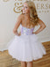 Sparkly Spaghetti Straps A-line Tulle Short Homecoming Dresses Online, HD0764