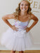 Sparkly Spaghetti Straps A-line Tulle Short Homecoming Dresses Online, HD0764