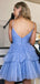 Gorgeous Spaghetti Straps A-line V-neck Short Homecoming Dresses Online, HD0724