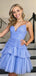 Gorgeous Spaghetti Straps A-line V-neck Short Homecoming Dresses Online, HD0724