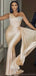 Elegant One Shoulder Sleeveless Mermaid Long Satin Bridesmaid Dresses with Trailing, BG508