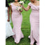 Elegant Mermaid One Shoulder Jersey Long Bridesmaid Dresses Online, BG778