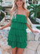 Elegant Spaghetti Straps A-line Jersey Green Short Homecoming Dresses Online, HD0744