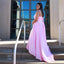 Elegant One Shoulder A-line Candy Pink Satin Bridesmaid Dresses Online, BG487