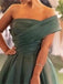 Elegant One Shoulder A-line Side Slit Organize Long Prom Dress Online, OL247