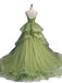 Gorgeous Spaghetti Straps V-neck A-line Tulle Long Evening Prom Dress Online, OL202
