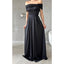 Elegant Off Shoulder A-line Satin Black Long Bridesmaid Dresses Online , BG665