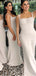 Elegant Mermaid Straps Jersey Long Bridesmaid Dresses Online, BG554