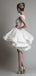 Elegant A-line Jewel Tulle Applique Ivory Short Homecoming Dresses Online, HD0662