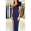 Elegant Satin One Shoulder Mermaid Side Slit Long Bridesmaid Dresses Online, BG643