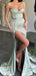 Sexy Sweetheart Mermaid Side Slit Long Satin Bridesmaid Dresses Online, BG583