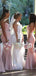 Simple Sweetheart Mermaid Sleeveless Long Pink Satin Bridesmaid Dresses Online, BG560