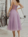 Elegant Spaghetti Straps A-line Tulle Tea Length Short Homecoming Dresses Online, HD0652