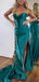 Elegant Sweetheart Side Slit Long Satin Bridesmaid Dresses Online, BG586