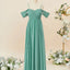 Elegant Cold Shoulder A-line Chiffon Bridesmaid Dresses Online, BG589