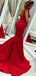 Sexy Sweetheart Mermaid Sleeveless Long Red Evening Prom Dress Online, OL212