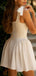 Elegant Straps Square Neck Ivory Short Homecoming Dresses Online, HD0669