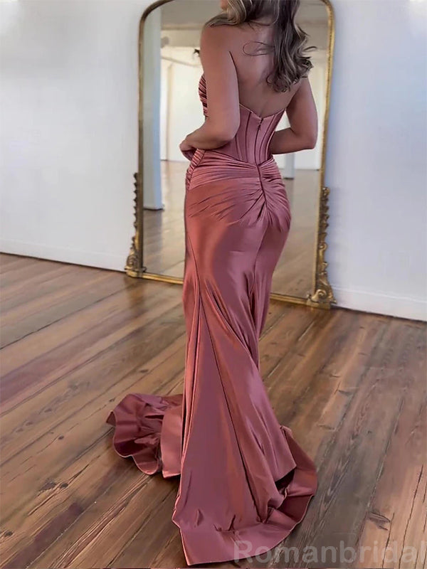 Elegant Sweetheart Mermaid Side Slit Long Evening Prom Dress Online, OL217