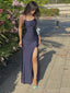 Elegant Mermaid Spaghetti Straps Sleeveless Side Slit Evening Prom Dress Online, OL167