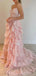 Sparkly Off the Shoulder A-line Side Slit Sequins Tulle Long Prom Dress Online, OL227