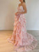 Sparkly Off the Shoulder A-line Side Slit Sequins Tulle Long Prom Dress Online, OL227