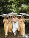 Simple Deep V-neck Sheath Sleeveless Backless Yellow Bridesmaid Dresses, BG280