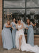 Elegant Chiffon V-neck A-line Long Bridesmaid Dresses, BG384