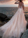 Gorgeous Long Sleeves Applique A-line White Wedding Dress Online, WD0526