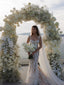 Gorgeous Applique Mermaid Long White Wedding Dress with Trailing, WD0527