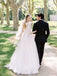 Gorgeous Spaghetti Straps A-line Applique Tulle Long Wedding Dress, WD0531