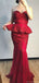 Sexy Applique Red Sweetheart Mermaid Long Prom Dress Ideas, Evening Party Dresses, OLP1497