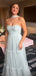 Elegant Green Sweetheart A-Line Long Prom Dress Ideas, Evening Party Dresses , OLP1218