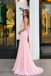Pretty Pink Strapless Ruched Chiffon Floor-Length Prom Dress,OLP2489
