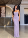 Sparkly Light Blue Sequin Strapless Mermaid Prom Dress with Choker,OLP2404