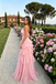Sexy One Shoulder Pink Chiffon Prom Dress with Elegant Ruffle Layers ,OLP2235