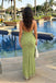 Classy Sage Green Sequin Mermaid Prom Dress Elegant Cowl Neck Sleeveless Gown ,OLP2339