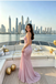 Modern Dusty Pink Sequin Mermaid Prom Dress Featuring Delicate Spaghetti Straps,OLP2272