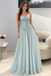 Stunning Sage Green Sweetheart Beaded Tulle Long Prom Dress,OLP2402